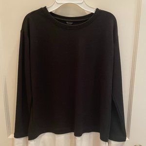 Ann Taylor Black Knit Silk Cuffs